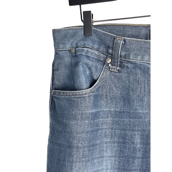 Paper Denim and Cloth Jeans Mens Slim Straight Size 36 32 Dark Blue Casual Pants - Picture 5 of 11